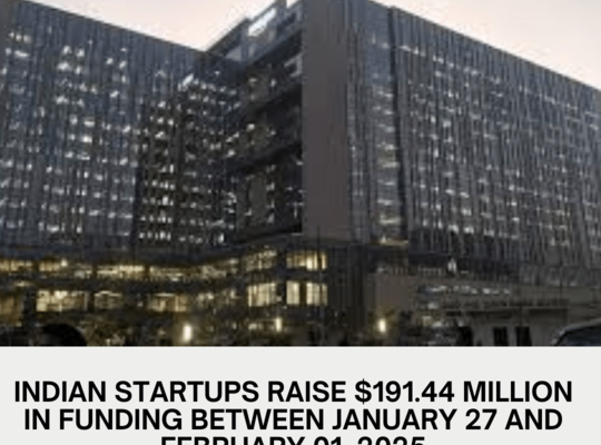 Indian Startups Raise $191.44 Million in Funding Between January 27 and February 01, 2025