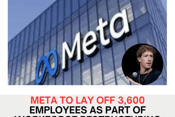 Meta to Lay Off 3,600 Employees as Part of Workforce Restructuring